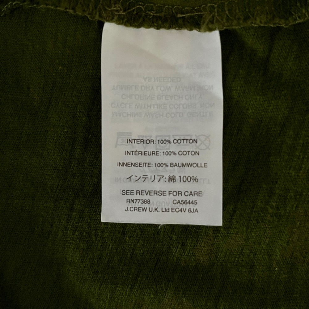 J.Crew long sleeve t-shirt dark army green Size L - Picture 4 of 6
